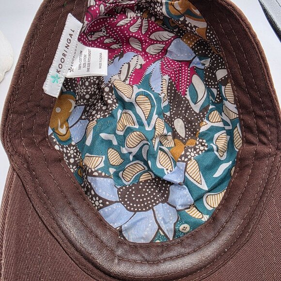 Kooringal Brown Cotton Cap Adjustable One Size Casual Outdoor Hat Lightweight - Picture 7 of 9
